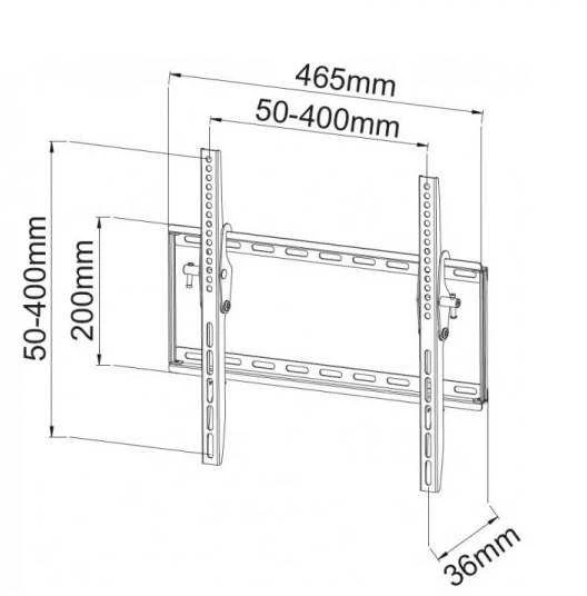 Techly ICA-PLB 161M televizoriaus laikiklis 139,7 cm (55") Juoda
