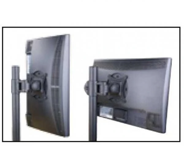 Techly LCD/LED stalinis laikiklis 13-27 colių, dvigubas, 2x10kg, juodas