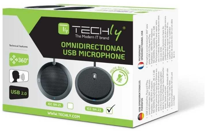„Techly“ konferencinis mikrofonas + nutildymas