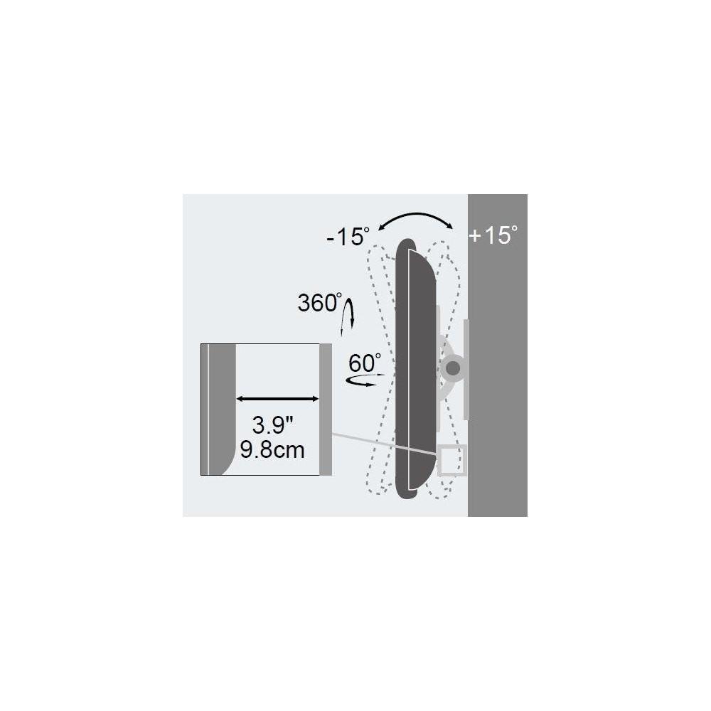 Techly ICA-LCD 201WH televizoriaus laikiklis 76,2 cm (30") Balta