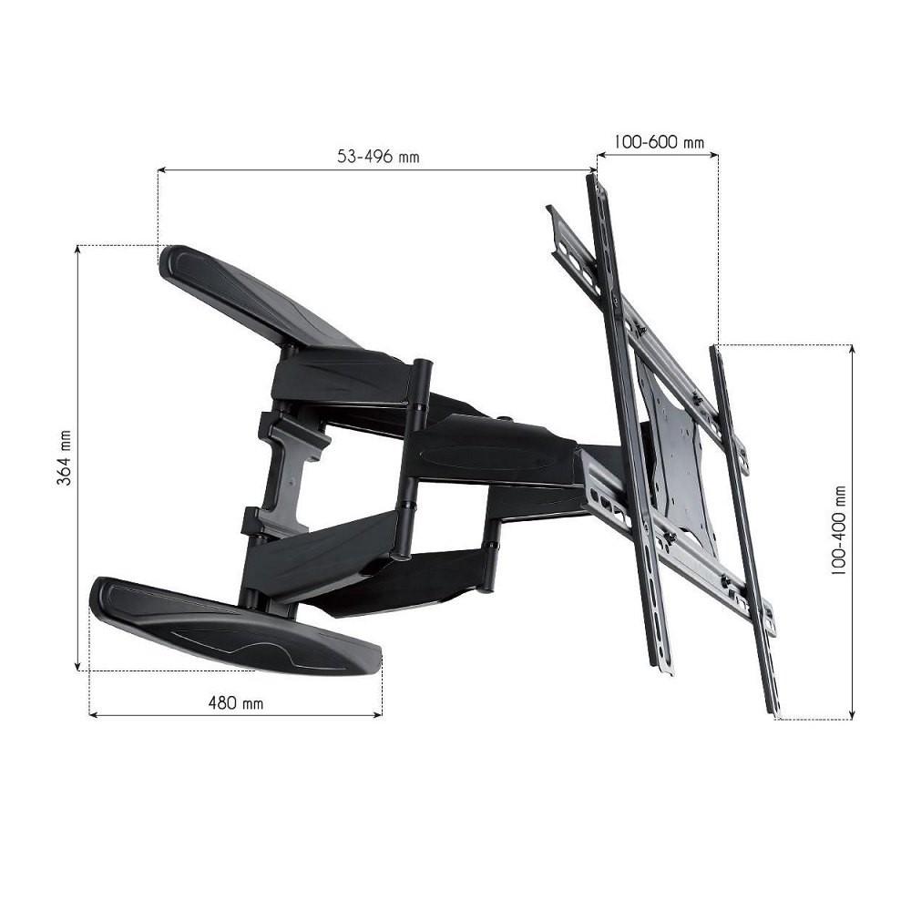 Techly sieninis laikiklis TV LCD/LED/PDP 40-80'' 50kg VESA pilna regul. juodas