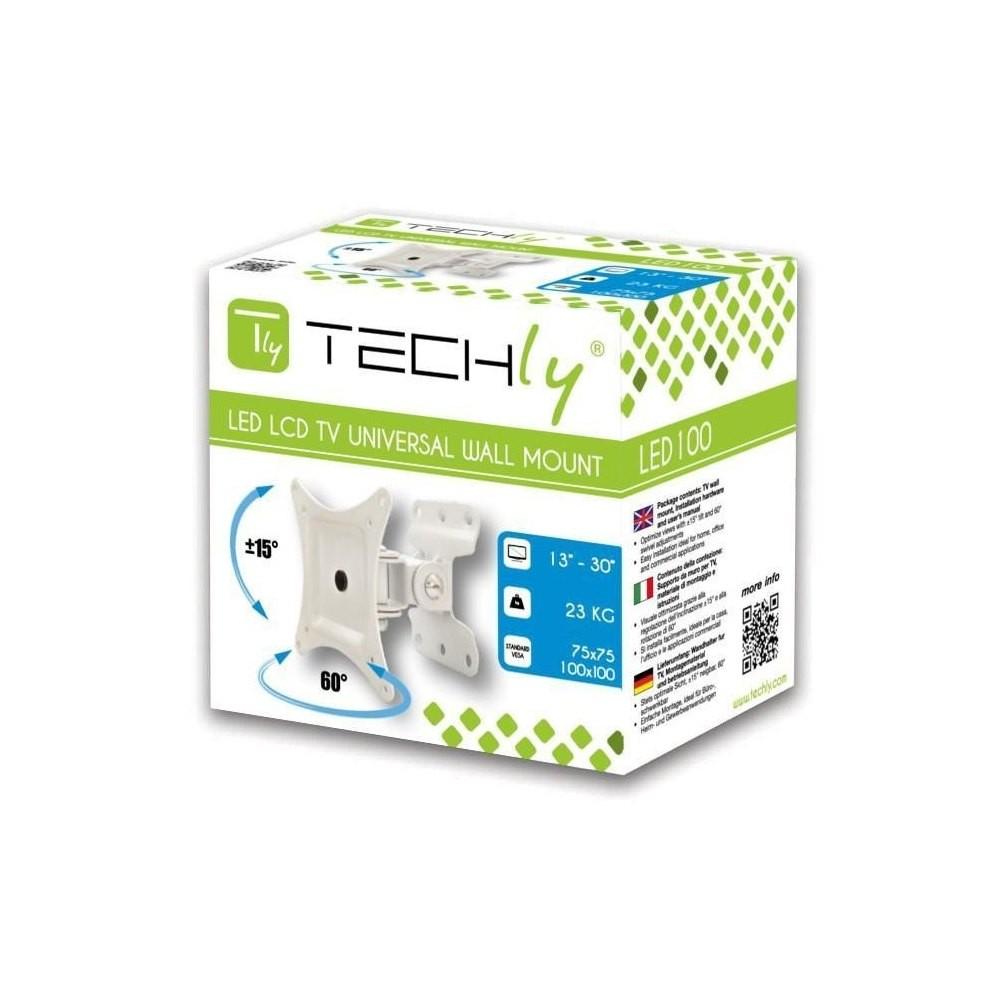 Techly ICA-LCD 201WH televizoriaus laikiklis 76,2 cm (30") Balta