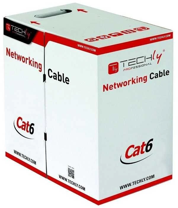Techly Techniškai susukta pora u/utp cat6 305m cca pilka ir kt