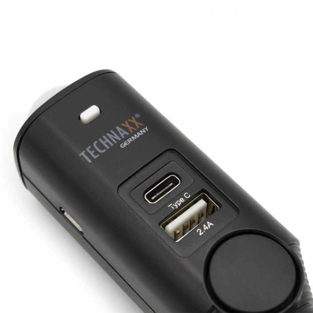 Alarm automobilinis Technaxx do 10m, pilot, USB (juoda)