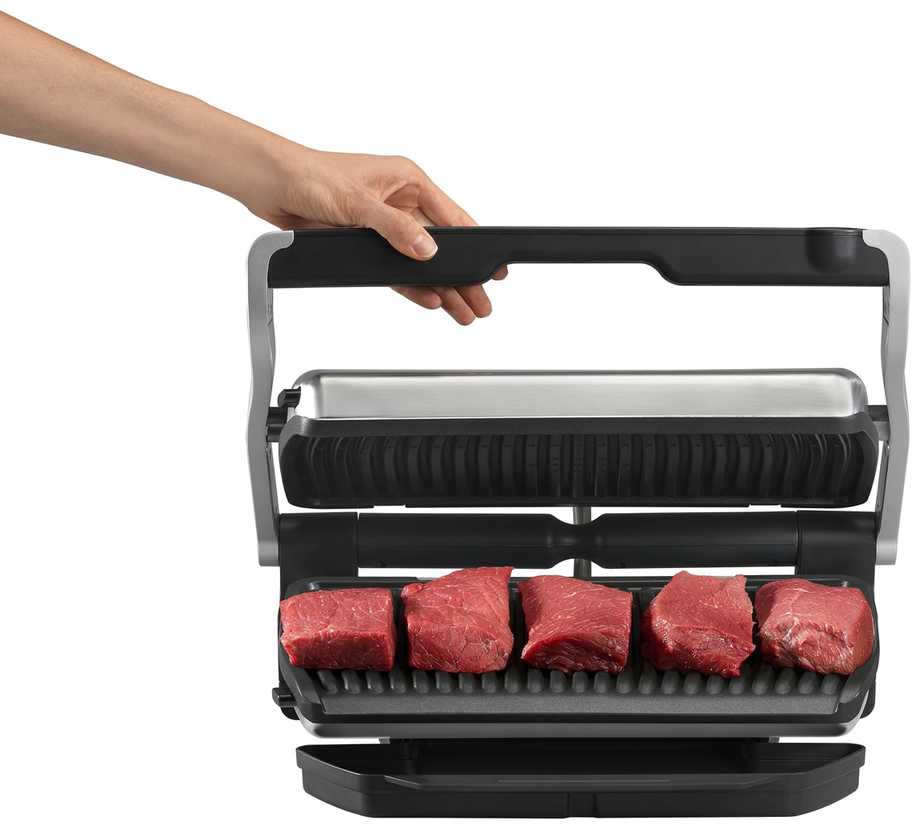 Tefal optigrill gc712d34 kepsninė (uždaras stalas; 2000w; inox spalvos)