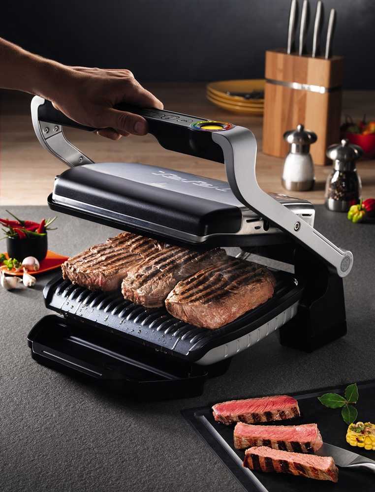 Tefal optigrill gc712d34 kepsninė (uždaras stalas; 2000w; inox spalvos)