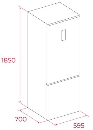 Šaldytuvas Teka RBF 64670 SS Laisvai pastatoma lodówka su dolnym zamrażalnikiem i technologija Total No Frost