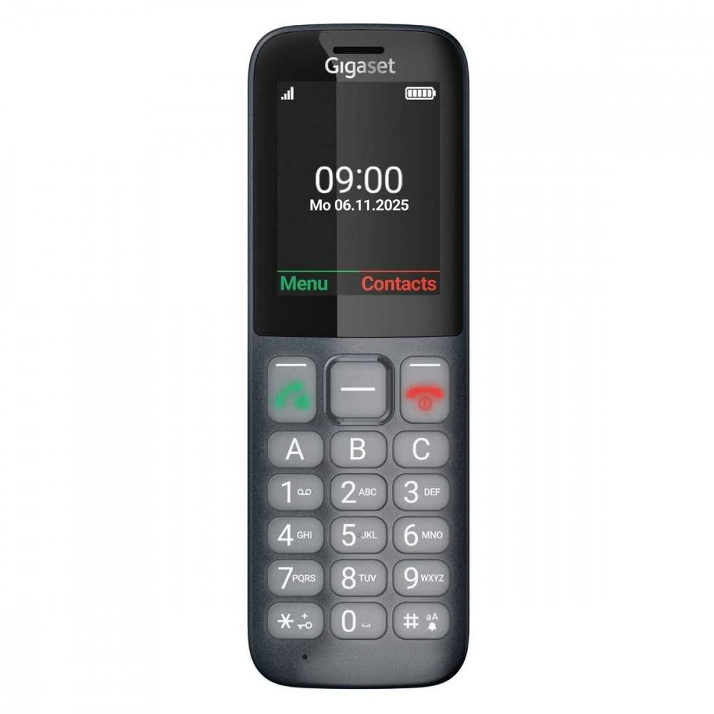 GIS Gigaset Comfort 600 SIM 6,1 cm (2,4 colio) 118 g Juoda, Pilka