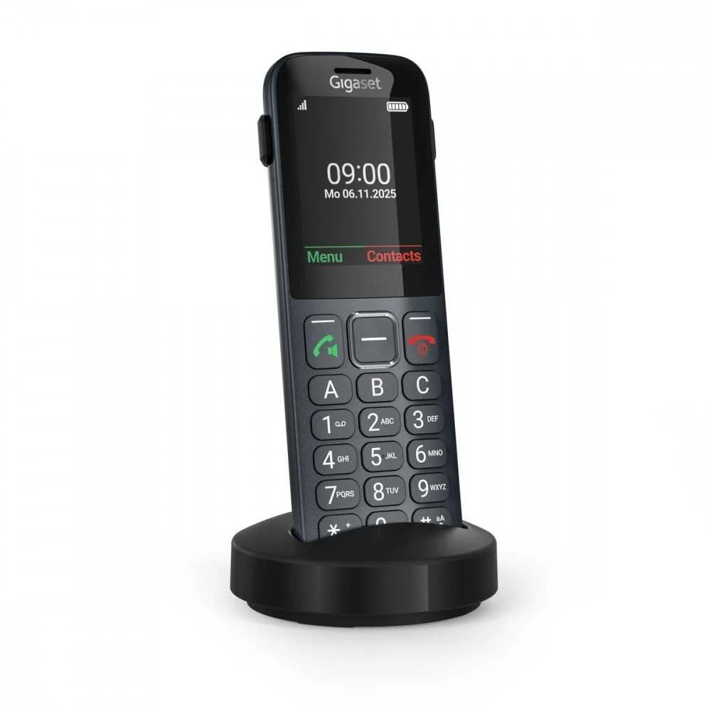 GIS Gigaset Comfort 600 SIM 6,1 cm (2,4 colio) 118 g Juoda, Pilka