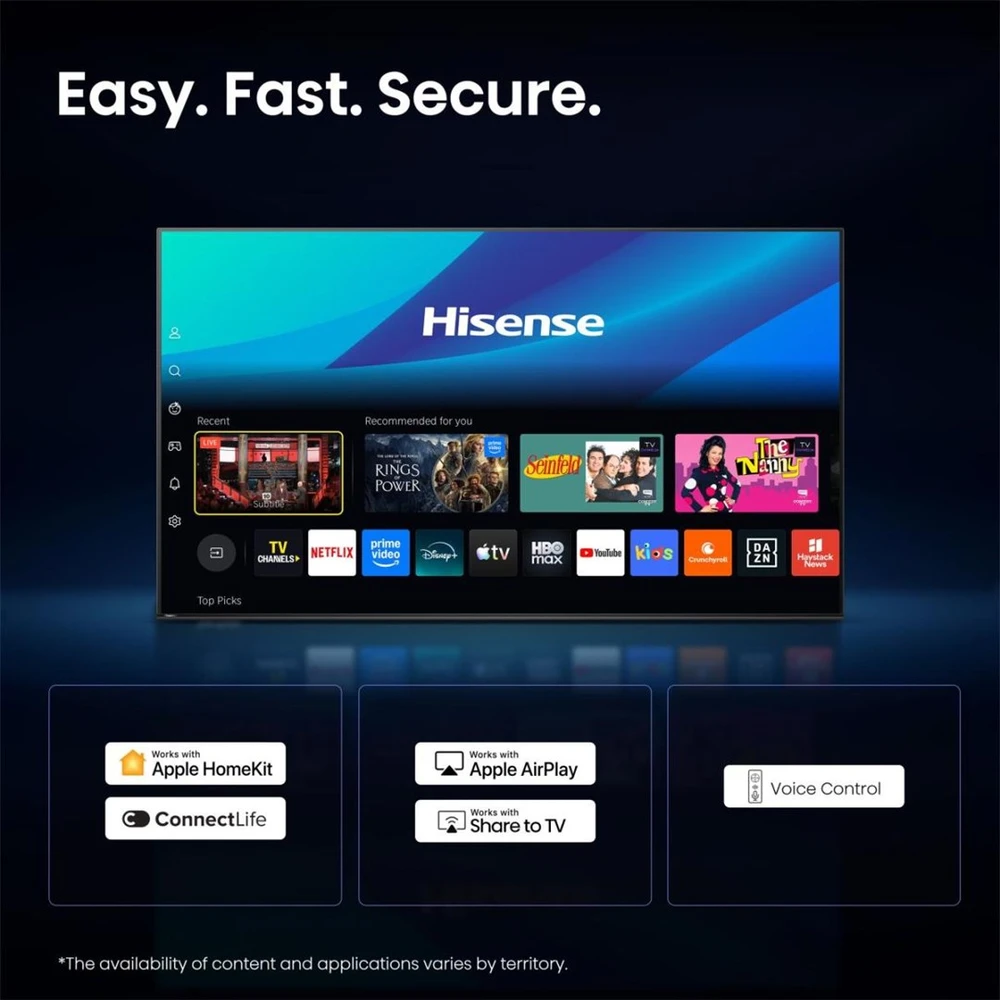 Televizorius Hisense 55E7S PRO 55" QLED 4K 144Hz VidaaOS Vision IQ 2026
