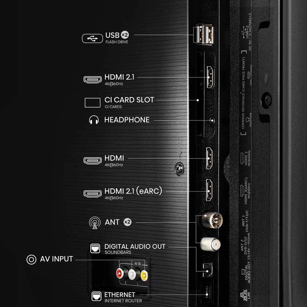 „Hisense UHD“ išmanusis televizorius | 55A6Q | 55" | Išmanusis televizorius | VIDAA OS | UHD | Juodas