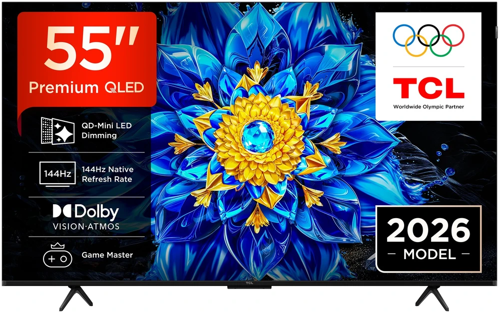 TCL P8L 55P8L TV 139.7 cm (55") 4K Ultra HD Smart TV Wi-Fi Juodas 450 cd/m²