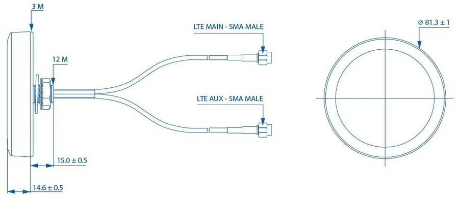 TELTONIKA COMBO MIMO MOBILE STOGAS SMA ANTENA