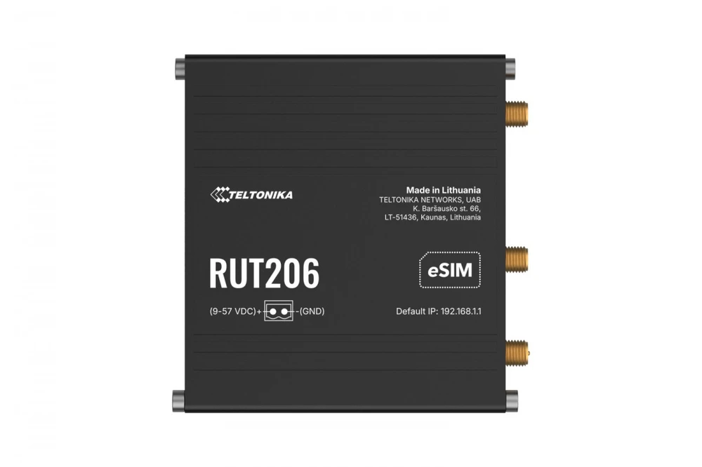 MARŠRUTIZATORIUS 4G LTE RUT206 2.4 GHz 300 Mbps Teltonika