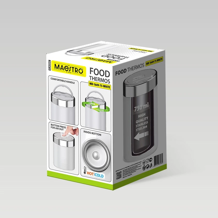Termosas pietums MAESTRO MR-1649-75-Baltas 750 ml