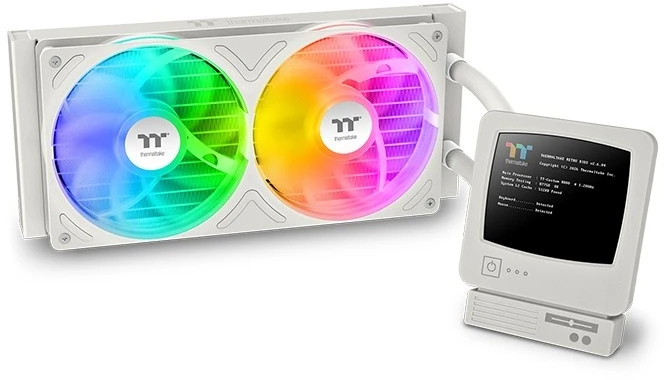 Thermaltake vandens aušinimas - aio retro 240 ultra argb lcd