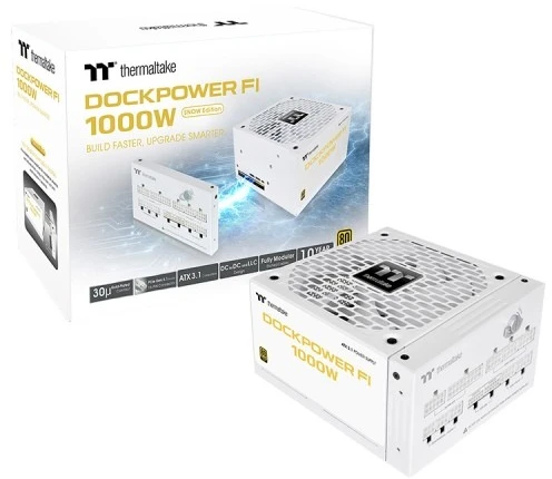 Thermaltake Maitinimo šaltinis - dockpower fi 1000 W auksinis modulinis ATX 3.1 Gen5 Snow