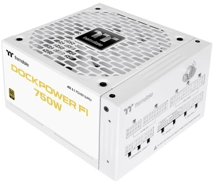 Thermaltake maitinimo šaltinis - dockpower fi 750 W auksinis modulinis ATX3.1 Gen5 Snow