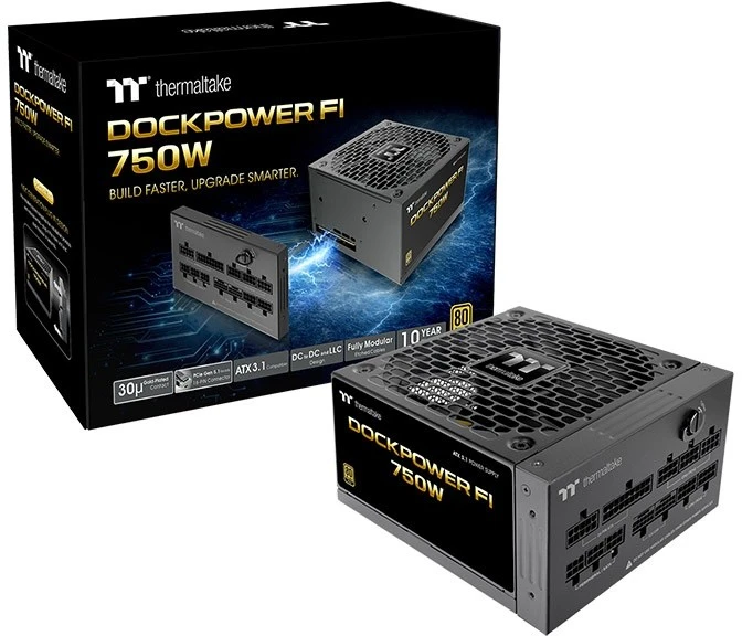 Thermaltake Maitinimo šaltinis - dockpower fi 750 W auksinis modulinis ATX 3.1 Gen5
