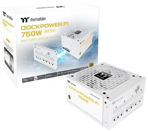Thermaltake maitinimo šaltinis - dockpower fi 750 W auksinis modulinis ATX3.1 Gen5 Snow