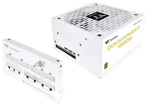 Thermaltake Maitinimo šaltinis - dockpower fi 1000 W auksinis modulinis ATX 3.1 Gen5 Snow