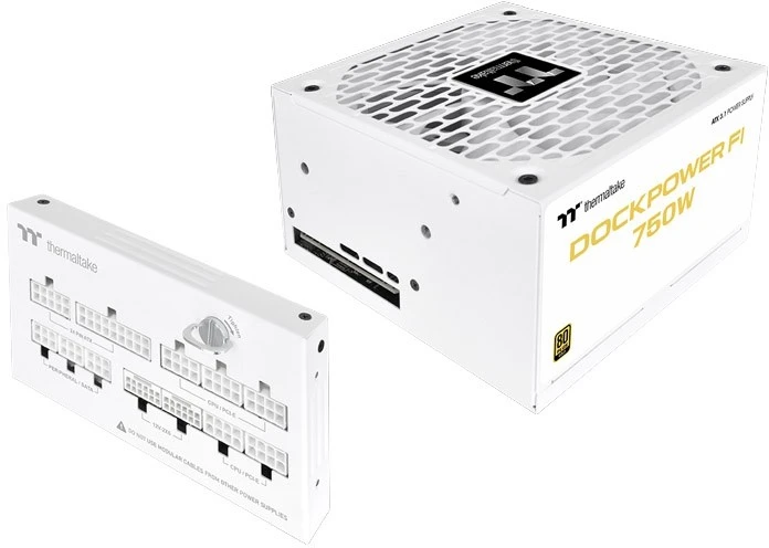 Thermaltake maitinimo šaltinis - dockpower fi 750 W auksinis modulinis ATX3.1 Gen5 Snow
