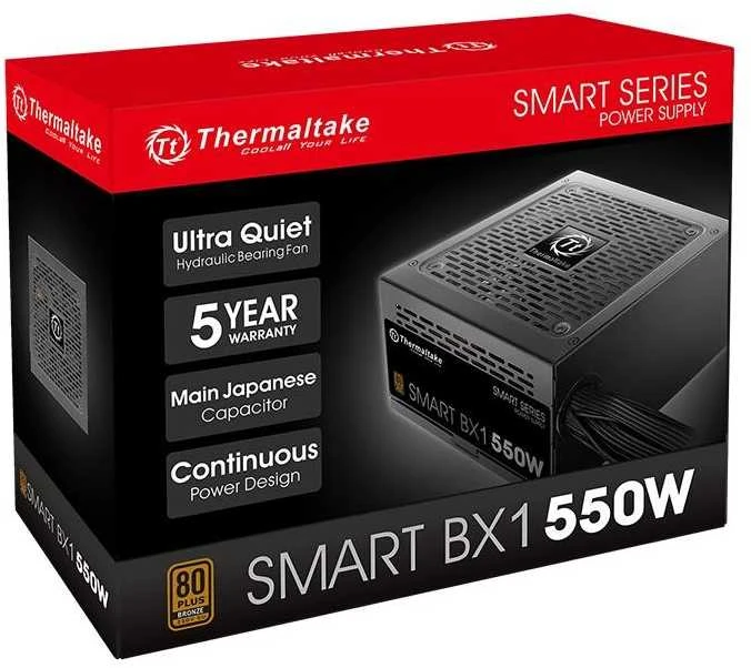 Maitinimo šaltinis Thermaltake Smart BX1 PS-SPD-0550NNSABE-1 (550 W, aktyvus, 120 mm)