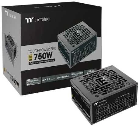 Thermaltake „Maitinimo šaltinis“ – „ToughPower SFX 750W F Modular 80+Gold FDB“ ventiliatorius, 5 gen.