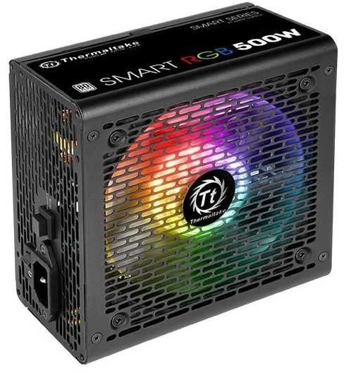 Thermaltake Smart 500w rgb (80+ 230v eu, 2xpeg, 120mm, vienas bėgis)