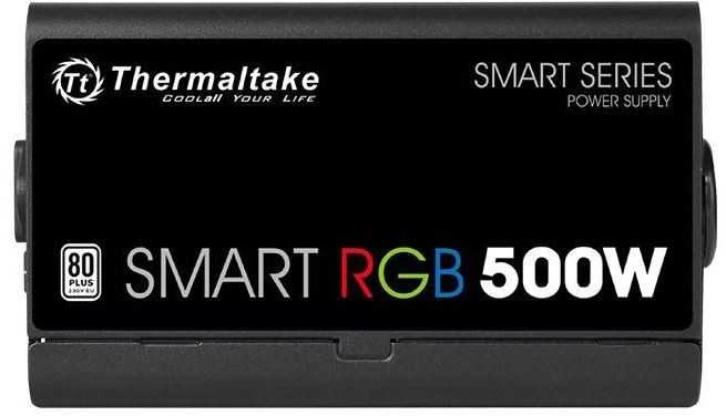 Thermaltake Smart 500w rgb (80+ 230v eu, 2xpeg, 120mm, vienas bėgis)