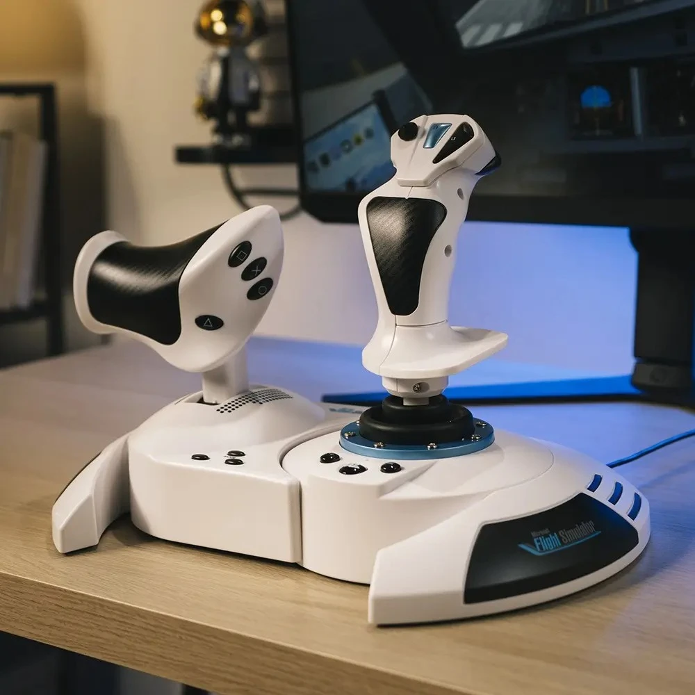 TRM Thrustmaster T.Flight Hotas 5 Microsoft Flight Simulator Edition Balta USB Skraidymo simuliatorius Skaitmeninis PC, PlayStation 5, PlayStation 4