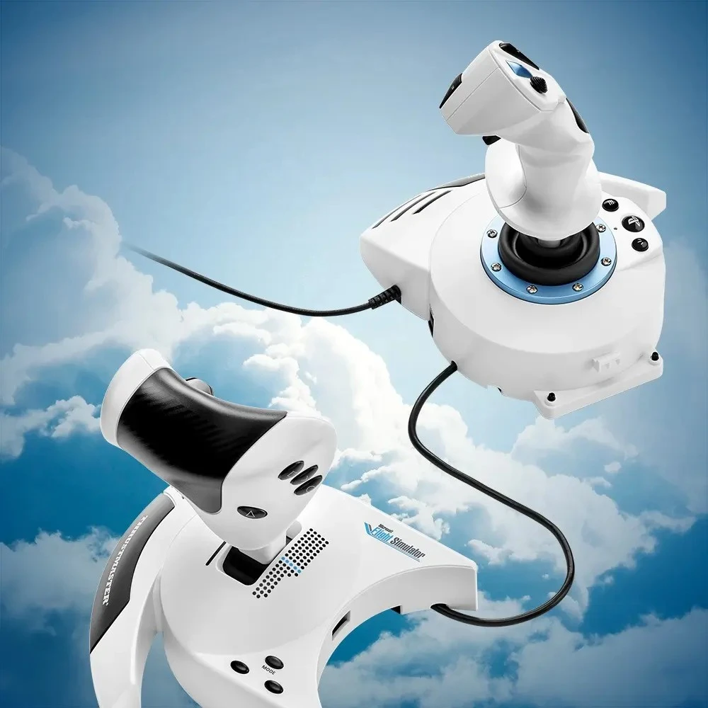 TRM Thrustmaster T.Flight Hotas 5 Microsoft Flight Simulator Edition Balta USB Skraidymo simuliatorius Skaitmeninis PC, PlayStation 5, PlayStation 4