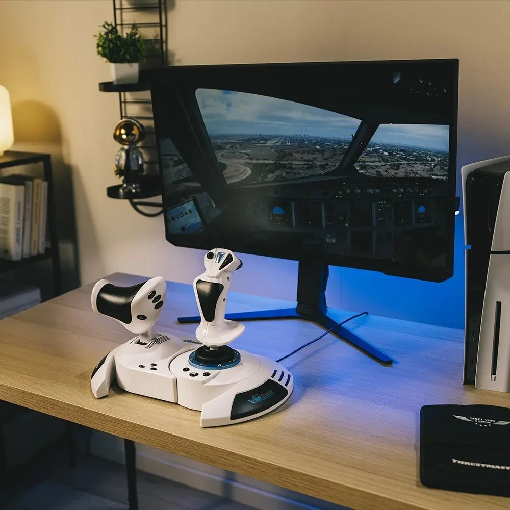TRM Thrustmaster T.Flight Hotas 5 Microsoft Flight Simulator Edition Balta USB Skraidymo simuliatorius Skaitmeninis PC, PlayStation 5, PlayStation 4