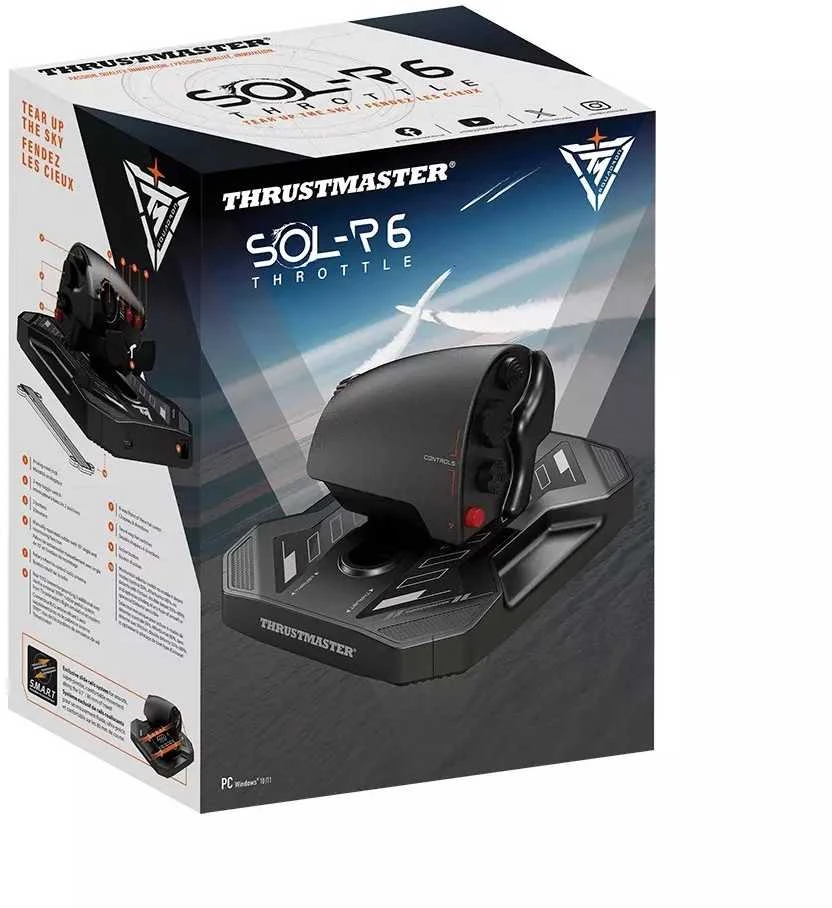 „Thrustmaster“ valdymo svirtis „Sol-6“ droseliui | Juodas