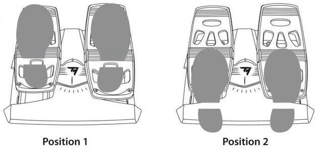 Thrustmaster T-Flight lėktuvo pedalai