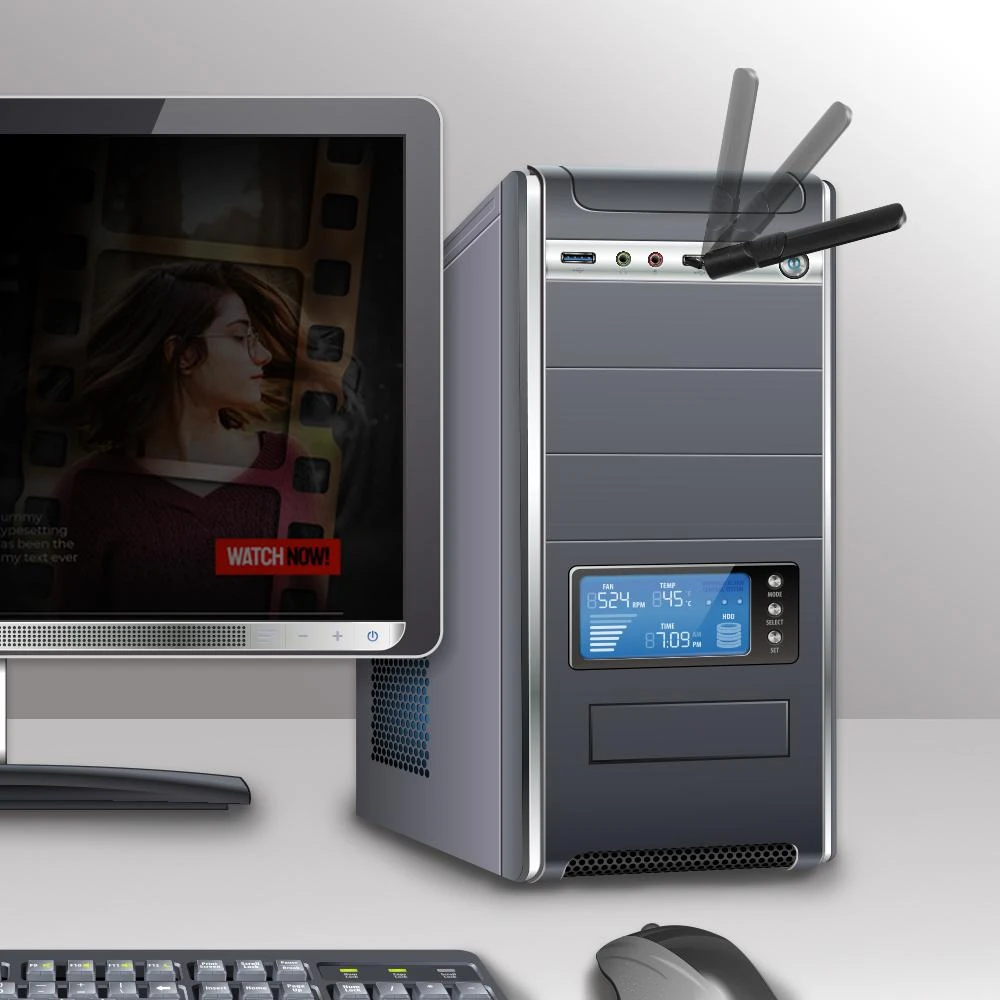 EDIMAX AC1200 dviejų juostų "Wi-Fi" USB 3.0 adapteris EW-7822UAD
