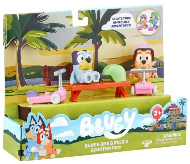 TM Toys Figūrėlių rinkinys Bluey su paspirtukais ir šuniukais