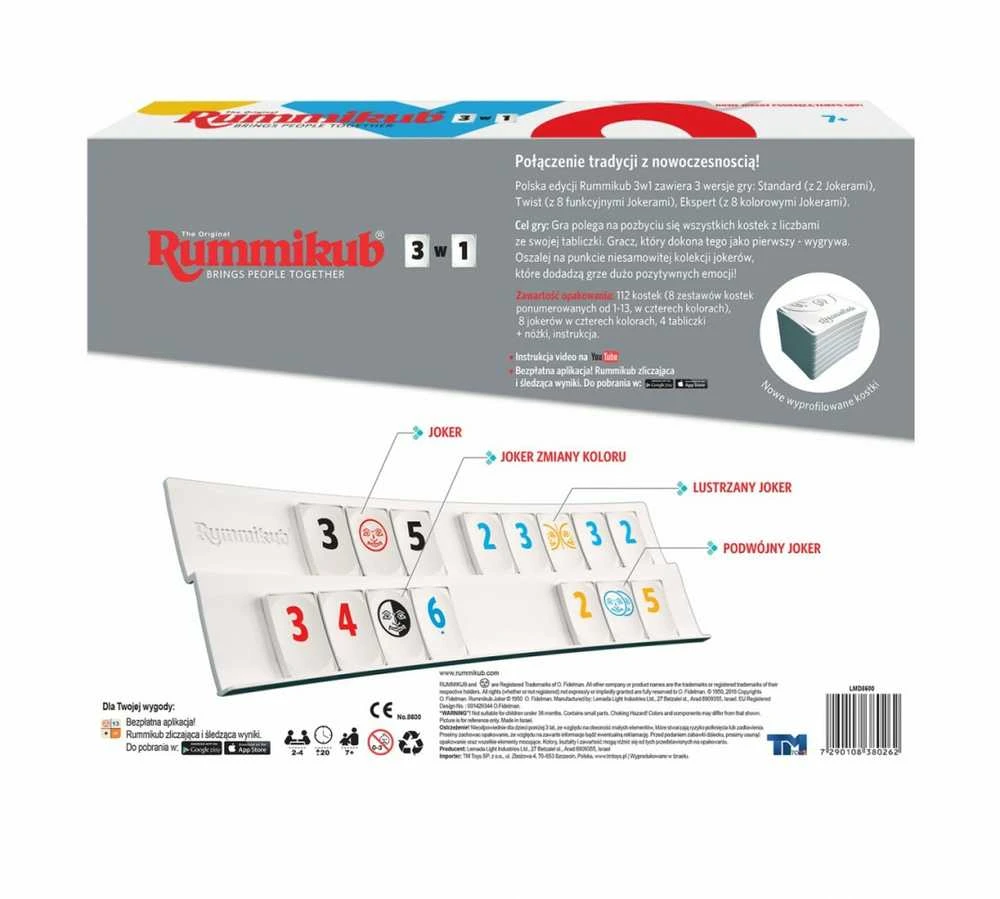 TM Toys Stalo žaidimas Rummikub twist 3in1 šeimai