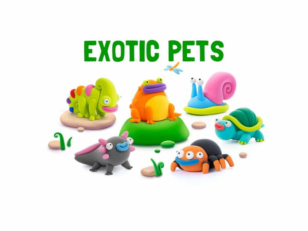 TM Toys Rankdarbių rinkinys Hey Clay egzotiniai gyvūnai