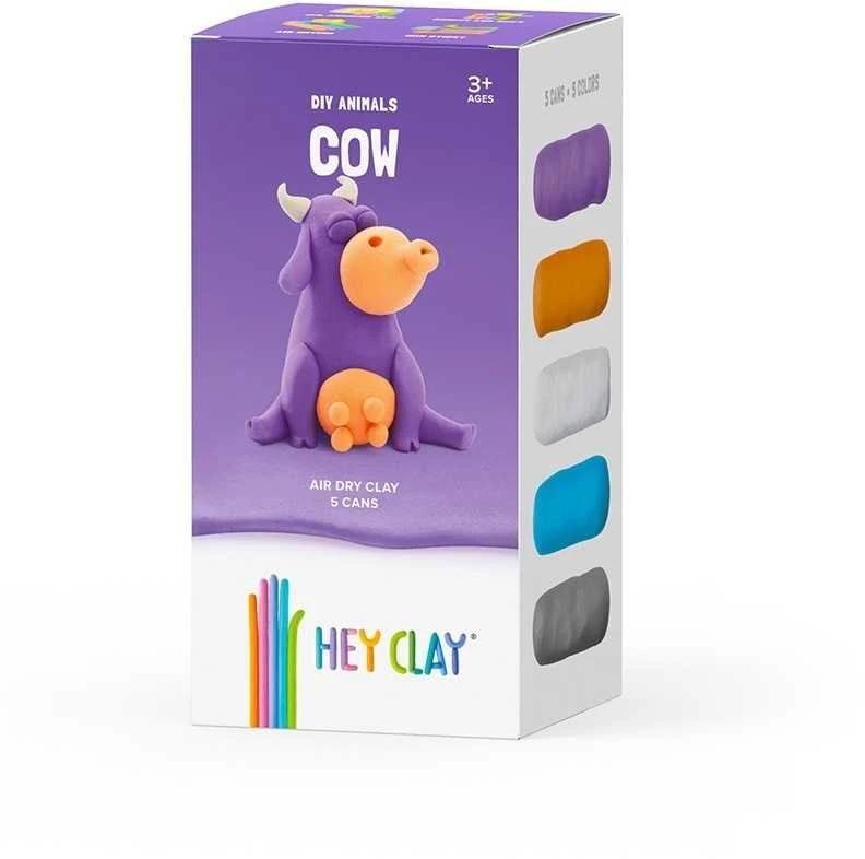 Tm Toys Hey Clay Plastikinė masė Karvė MN003PCS