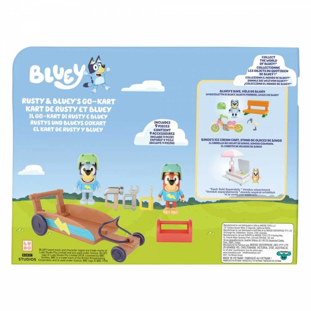 TM Toys Figūrėlė Bluey School Billy Cart Set