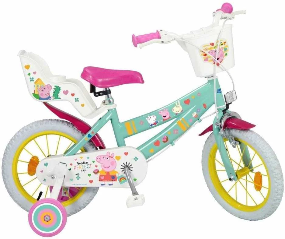 Toimsa Vaikiškas Dviratis - Peppa Pig 14" Žalias