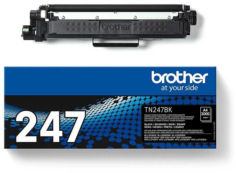 BROTHER TN-247BK Juodas Tonerio Kasetė, Išeiga 3000 Puslapių