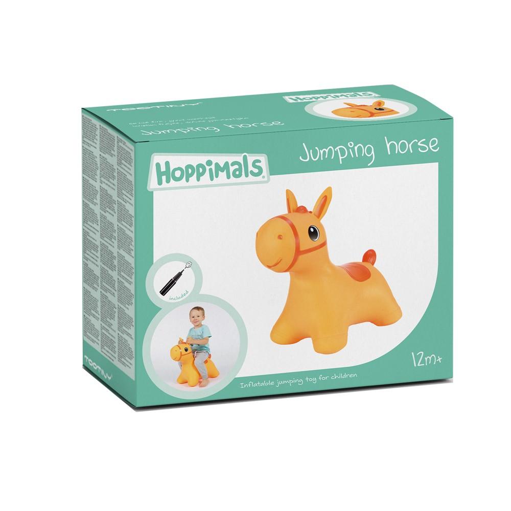 Tootiny Hoppimals guminis megztinis Džemperis vaikams su pompa HORSE oranžinė.