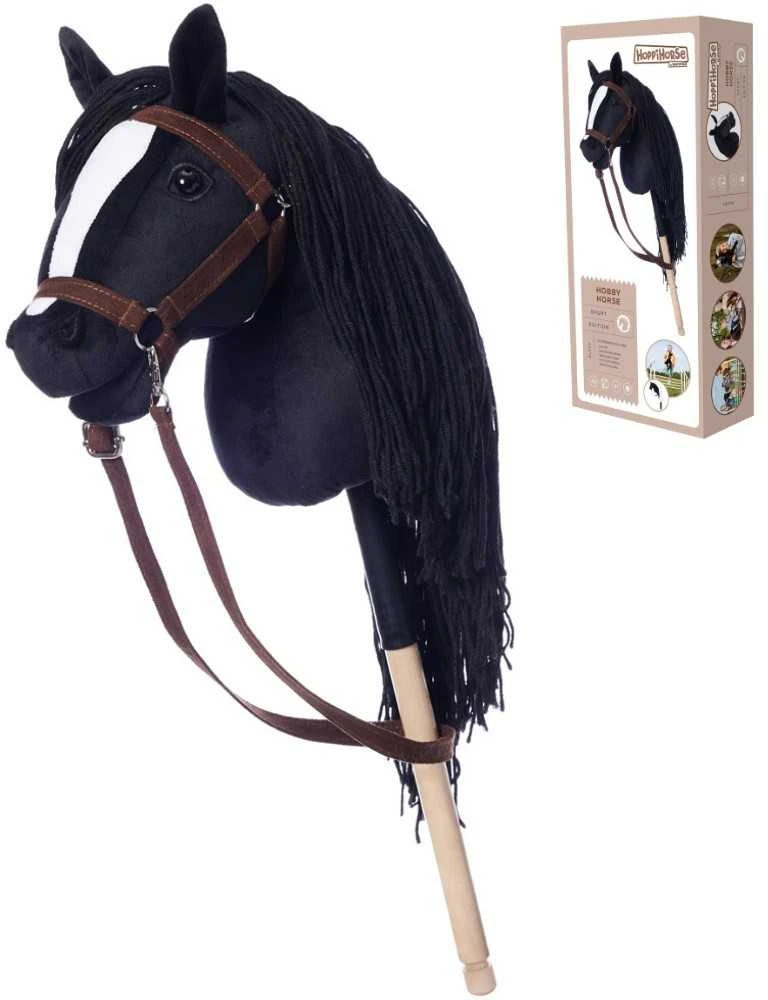 Tootiny Koń na kiju hobby horse hoppihorse a3 juoda, maść kara