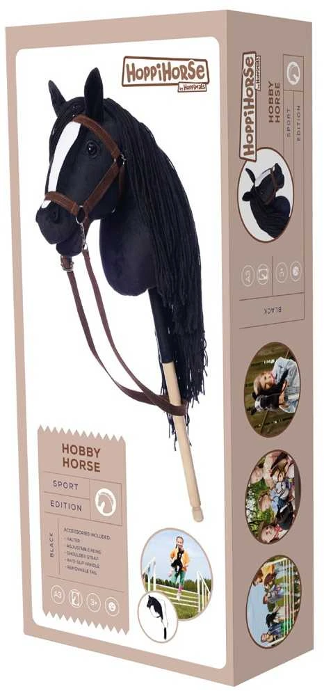 Tootiny Koń na kiju Hobby Horse HOPPIHORSE A3 juoda