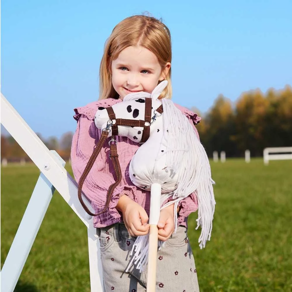 Tootiny Koń na kiju hobby horse hoppihorse a4 leopard - balta, maść tarantowata