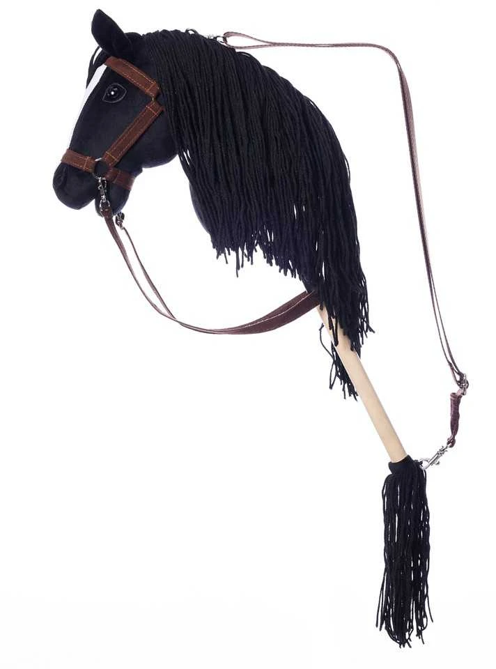 Tootiny Koń na kiju hobby horse hoppihorse a3 juoda, maść kara