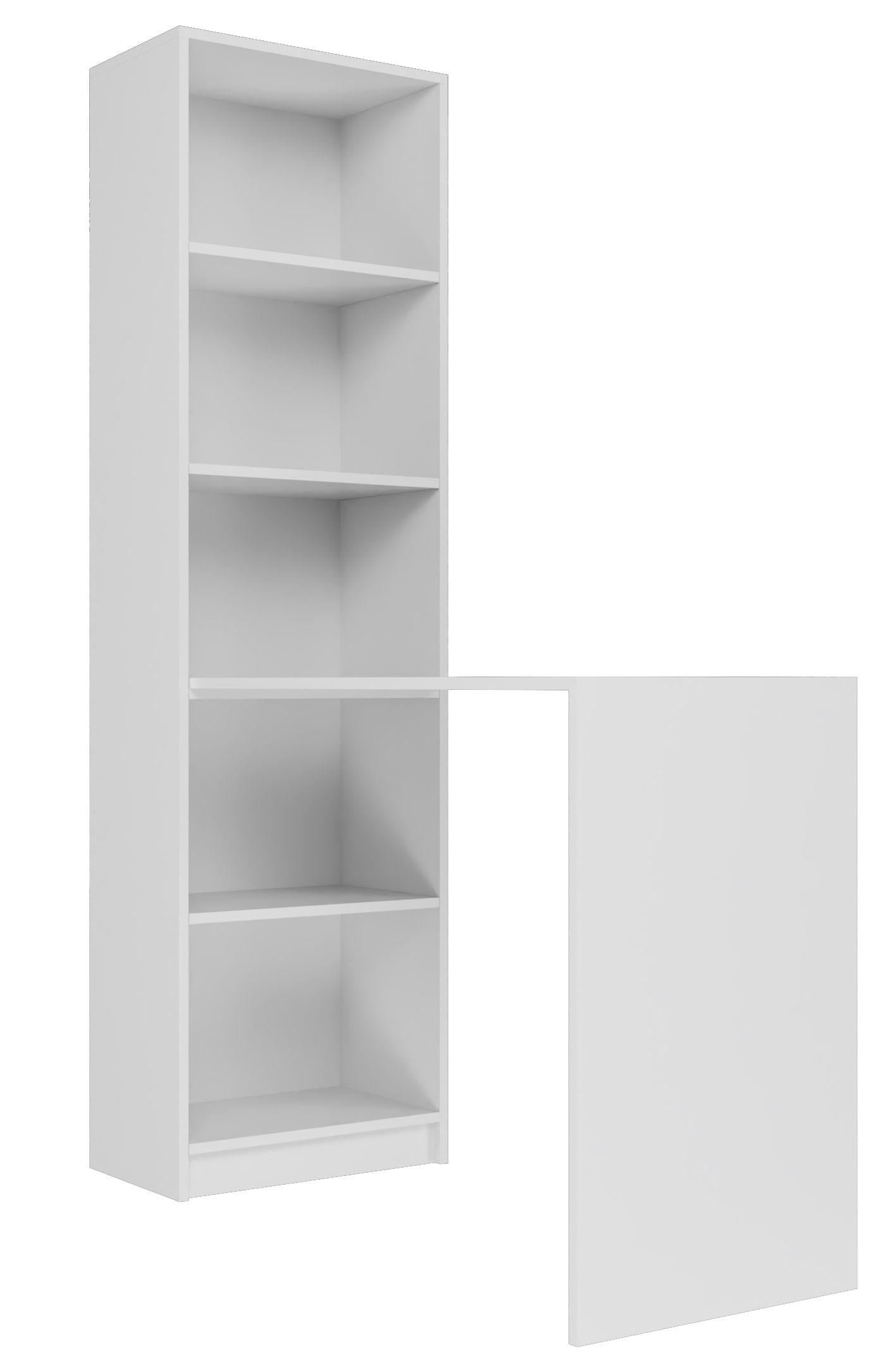 Top E Shop Biuro stalas - Topeshop R50 Kampinis Baltas Matinis Paviršius
