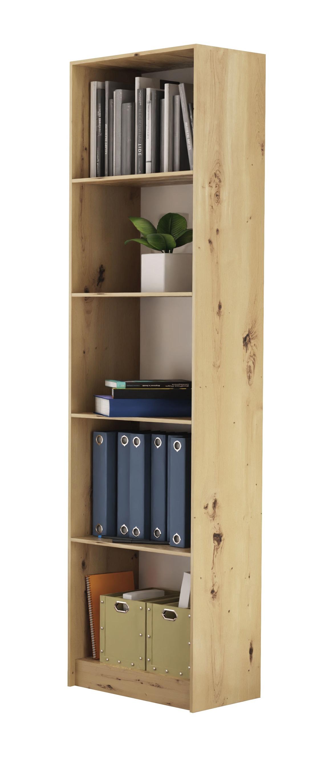 Top E Shop Knygų Lentyna - Topeshop R50 Artisan, Pilka
